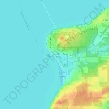 Mappa topografica La Pointe, altitudine, rilievo