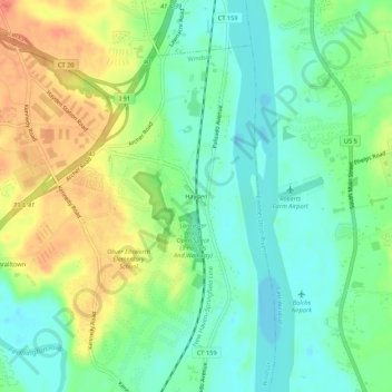 Mappa topografica Hayden, altitudine, rilievo