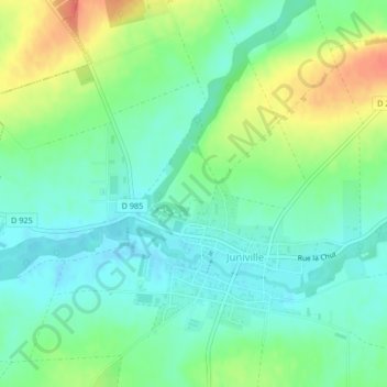Mappa topografica Cote des Blancs, altitudine, rilievo