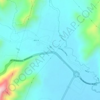 Mappa topografica Mediacanoa, altitudine, rilievo