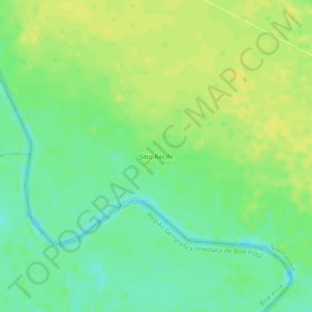 Mappa topografica Sitio Recife, altitudine, rilievo