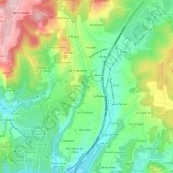 Mappa topografica Torras, altitudine, rilievo