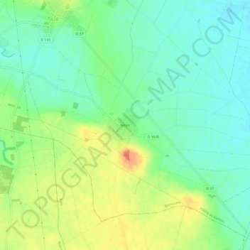 Mappa topografica Noizé, altitudine, rilievo