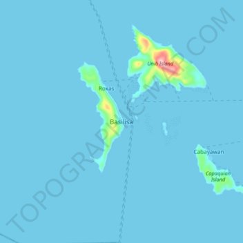 Mappa topografica Basilisa, altitudine, rilievo