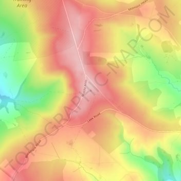 Mappa topografica Merryton Low, altitudine, rilievo