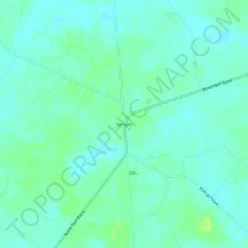 Mappa topografica Tarboro, altitudine, rilievo