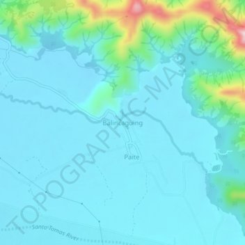 Mappa topografica Balincaguing, altitudine, rilievo