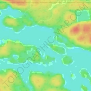 Mappa topografica Wolseley Bay, altitudine, rilievo