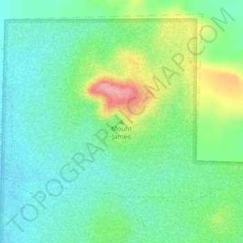Mappa topografica Mount James, altitudine, rilievo