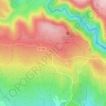 Mappa topografica Table d'orientation, altitudine, rilievo