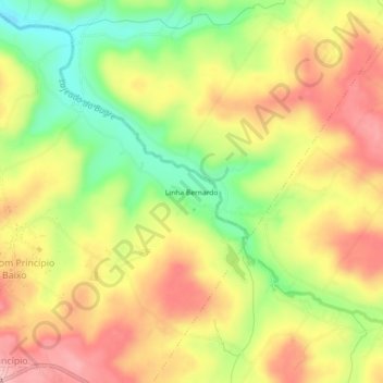 Mappa topografica Linha Bernardo, altitudine, rilievo
