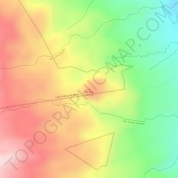 Mappa topografica Kaʻuku, altitudine, rilievo