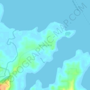 Mappa topografica Santa Lucia, altitudine, rilievo
