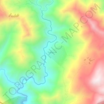 Mappa topografica Sağgöze, altitudine, rilievo