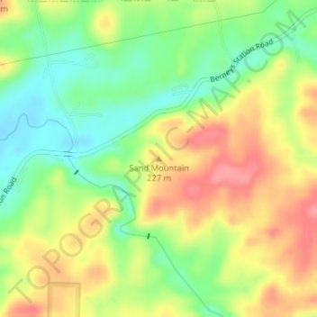 Mappa topografica Sand Mountain, altitudine, rilievo