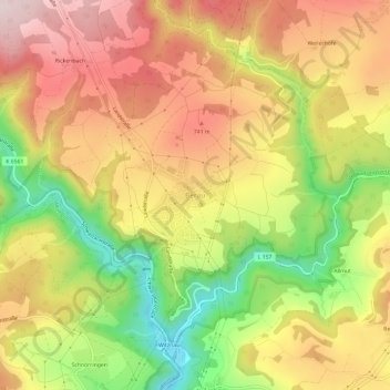 Mappa topografica Berau, altitudine, rilievo