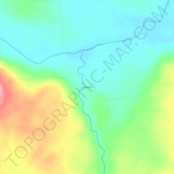 Mappa topografica Oxbow, altitudine, rilievo