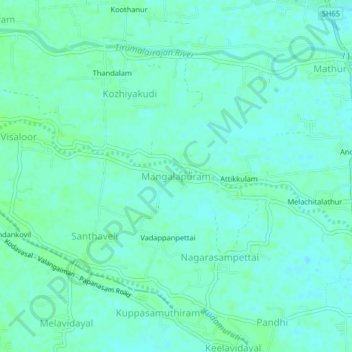 Mappa topografica Mangalapuram, altitudine, rilievo