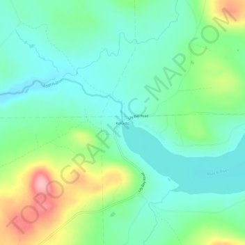 Mappa topografica Kokadjo, altitudine, rilievo