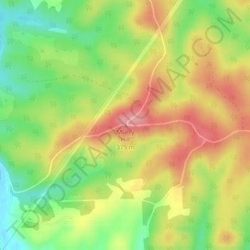 Mappa topografica Murry Hill, altitudine, rilievo