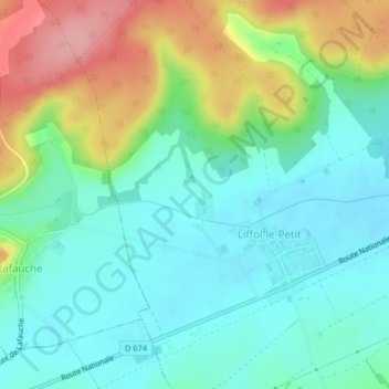 Mappa topografica Vieux Fourneau, altitudine, rilievo