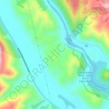 Mappa topografica Island Block, altitudine, rilievo