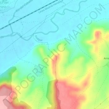 Mappa topografica Veleta, altitudine, rilievo