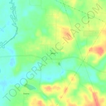Mappa topografica Sacul, altitudine, rilievo