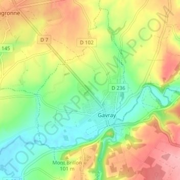 Mappa topografica La Planquette, altitudine, rilievo