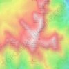 Mappa topografica Cimon del Froppa, altitudine, rilievo