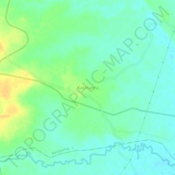 Mappa topografica Kashtagra, altitudine, rilievo