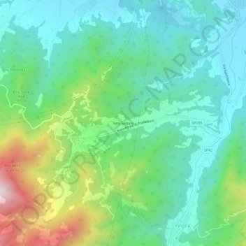 Mappa topografica Tetti Sottani, altitudine, rilievo