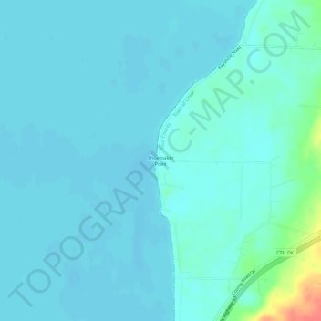 Mappa topografica Shoemaker Point, altitudine, rilievo