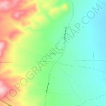 Mappa topografica Alpagut, altitudine, rilievo