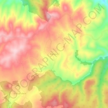 Mappa topografica Bozguç, altitudine, rilievo