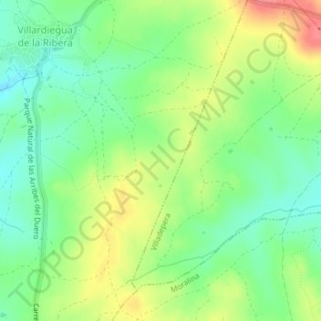 Mappa topografica El Cuso, altitudine, rilievo