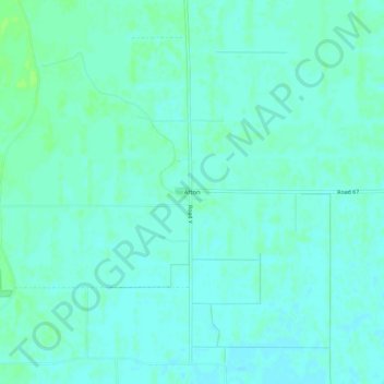 Mappa topografica Afton, altitudine, rilievo