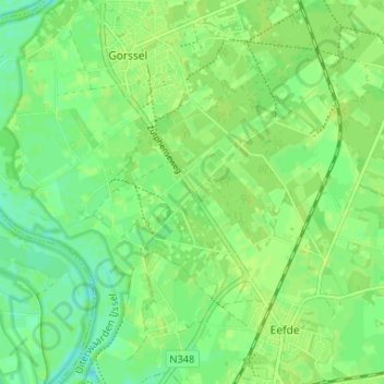 Mappa topografica Quatre Bras, altitudine, rilievo