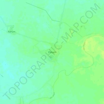 Mappa topografica Pótam, altitudine, rilievo