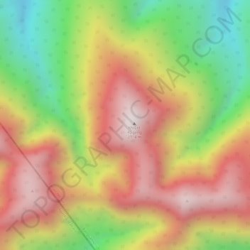Mappa topografica Mount Ragang, altitudine, rilievo