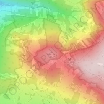 Mappa topografica Farnsberg, altitudine, rilievo