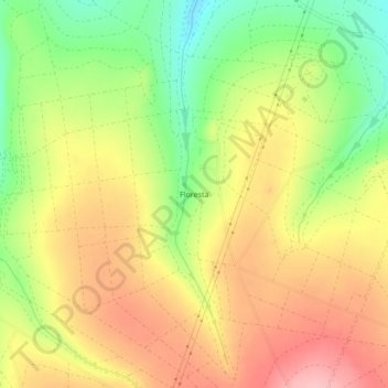 Mappa topografica Floresta, altitudine, rilievo