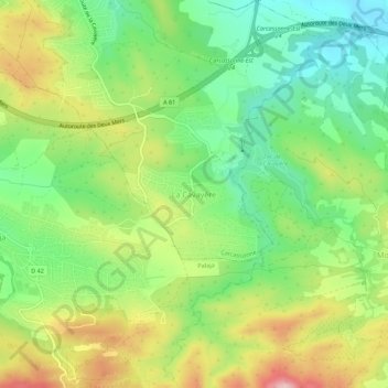Mappa topografica La Cavayère, altitudine, rilievo