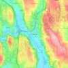 Mappa topografica Woodinville, altitudine, rilievo