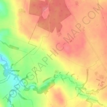 Mappa topografica Beaconside, altitudine, rilievo