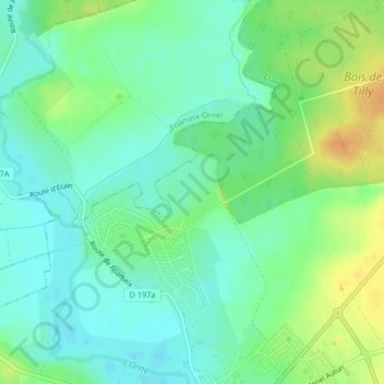 Mappa topografica Les Clairs Chênes, altitudine, rilievo