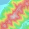 Mappa topografica Gentle Annie, altitudine, rilievo