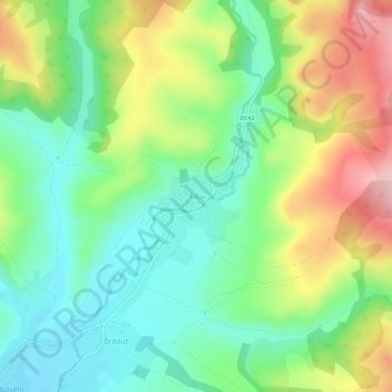 Mappa topografica Filia, altitudine, rilievo