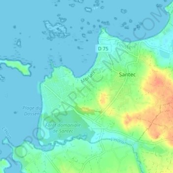 Mappa topografica Méchou Rouz, altitudine, rilievo
