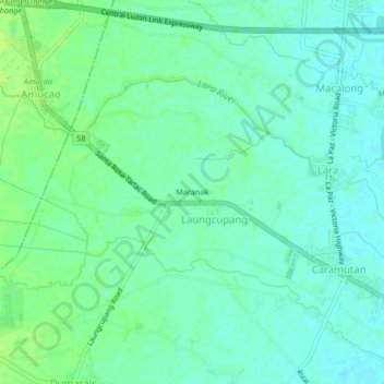 Mappa topografica Maranak, altitudine, rilievo